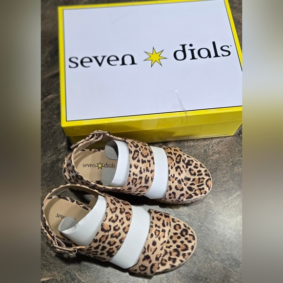 Seven Dials Leopard Print Espadrille Wedges #756 - Picture 2 of 11